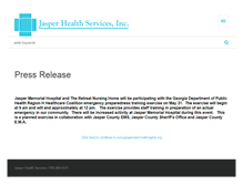 Tablet Screenshot of jaspermemorialhospital.org
